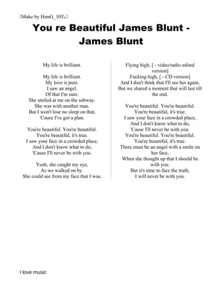 James Blunt Fucking High
